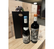 Wijndoos met 2 x Orpheus & The Raven  - Zuid-Afrika (wit en rood)